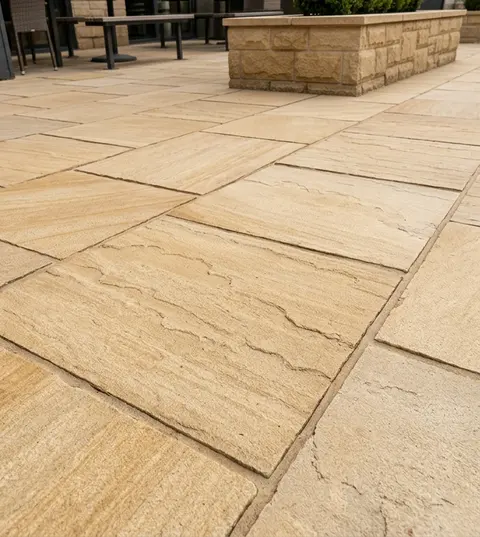 Outdoor tile pressure clean — after