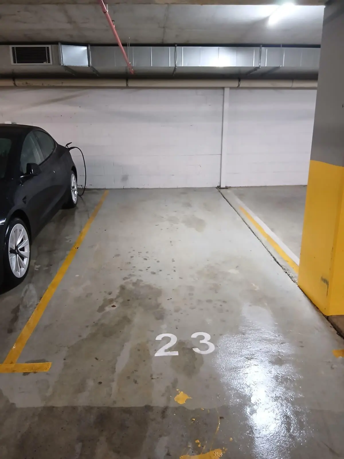 Car park bay pressure clean — after